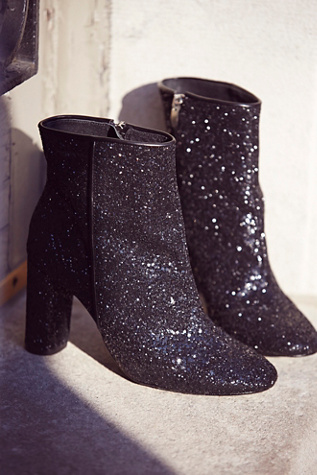Glitter ankle boots